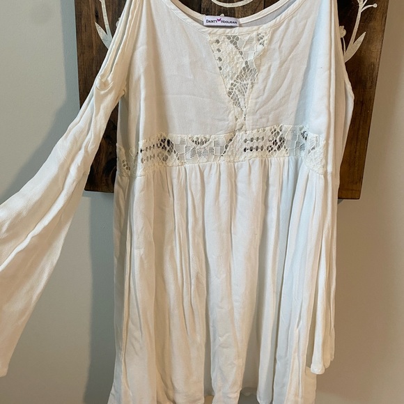 White Cold Shoulder Dress - Picture 5 of 5